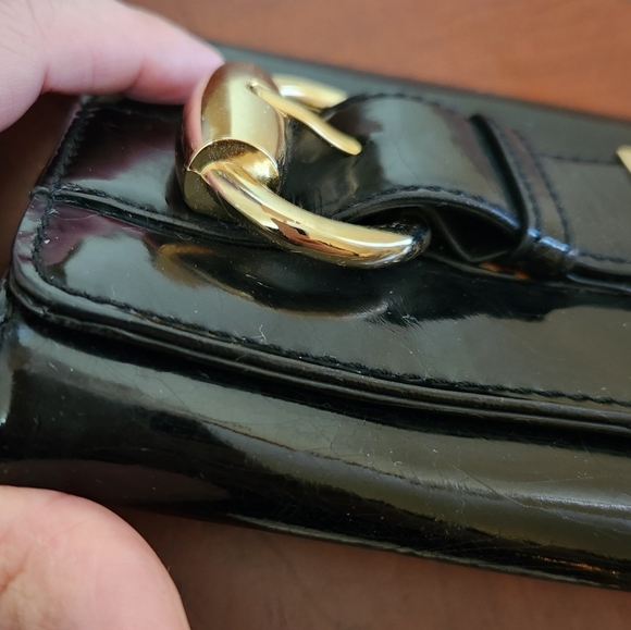 Gucci Romy Black Patent Leather Clutch - Picture 9 of 11